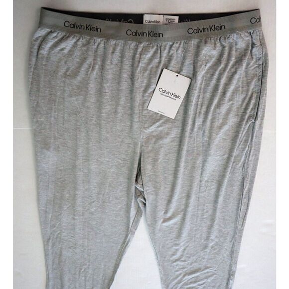 Calvin Klein NM2235 050 Men Sz M Gray Heather Ultra-Soft Modern Lounge Joggers - Picture 5 of 13